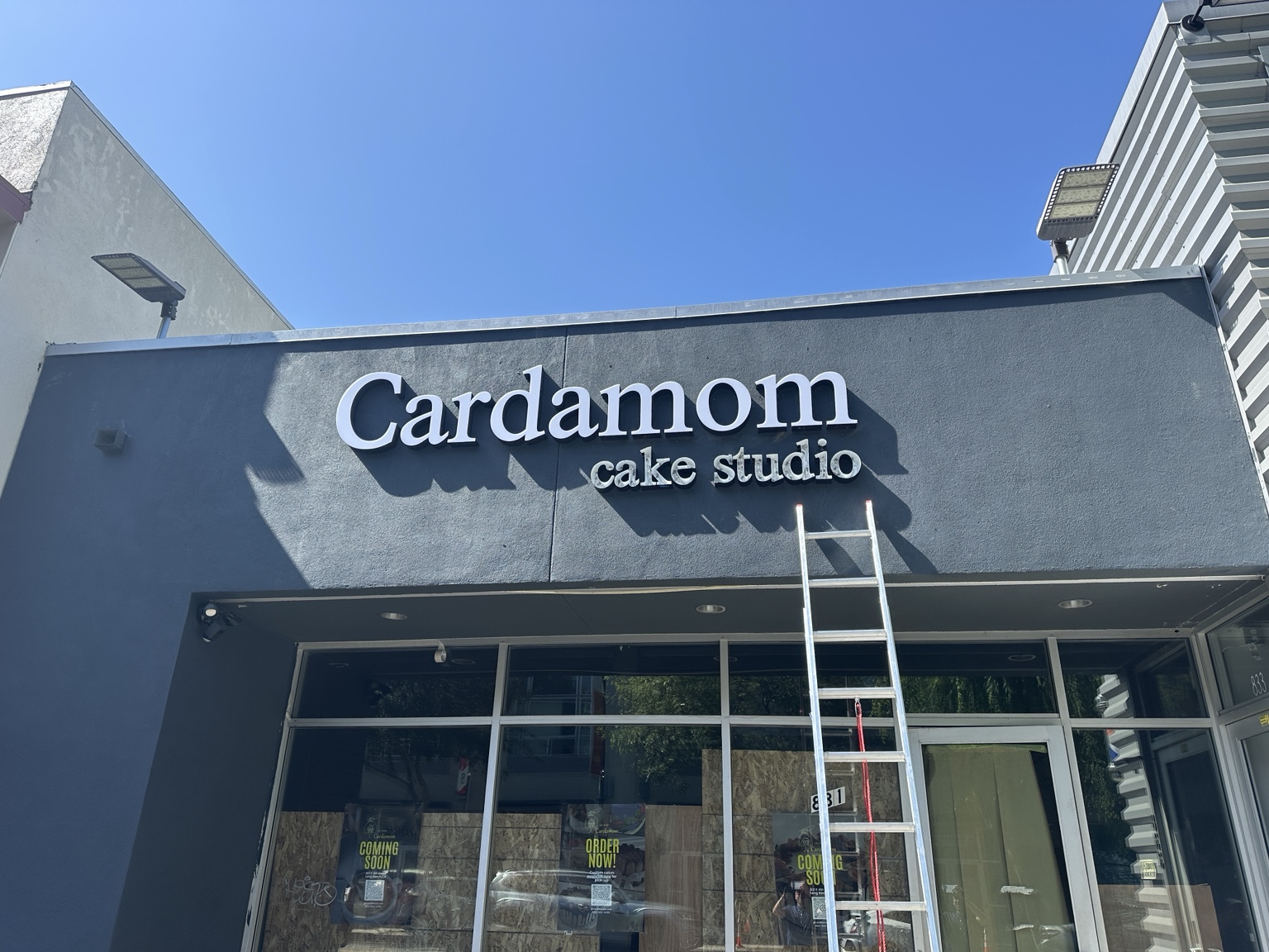 Commercial sign installation